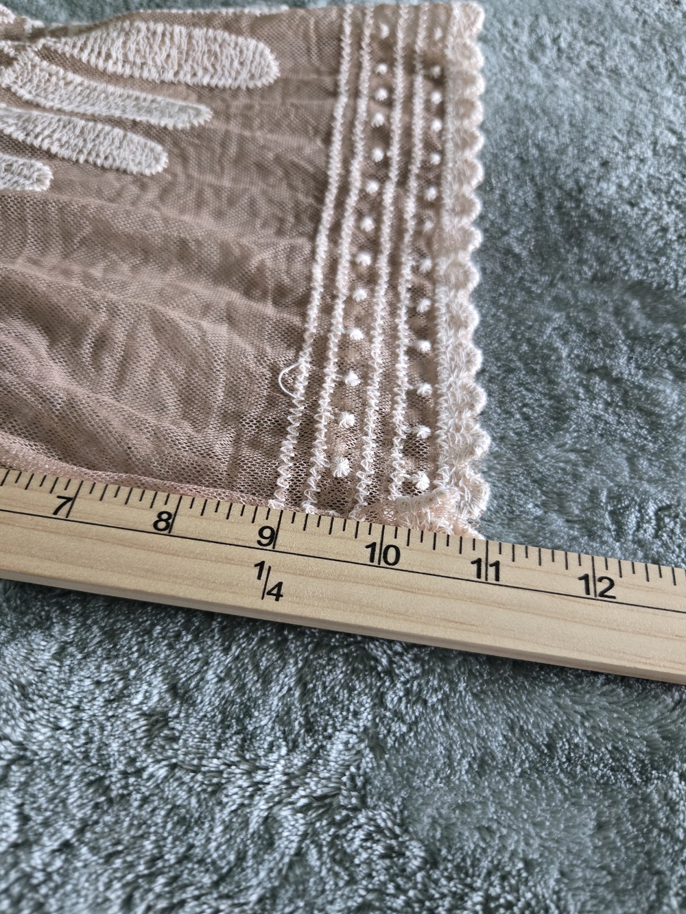 Rebellion Sheer Embroidered Duster in Blush Nude - Picture 5 of 5